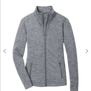 Port Authority® Digi Stripe Fleece Men's Jacket Gray Size Medium